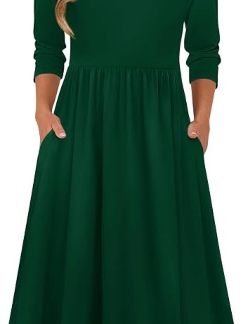 Zeagoo 3/4 Sleeve Women's Dress Casual Aline Summer Fall Midi Long Dresses - Picture 6 of 6